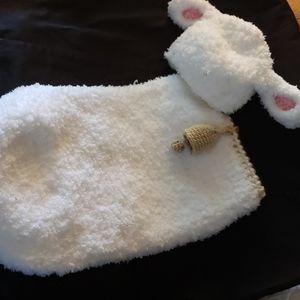 CROCHETED Lamb Baby BUNTING Set